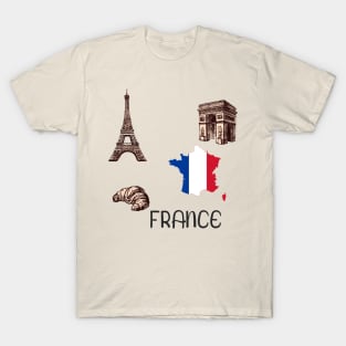 France Map Flag T-Shirt